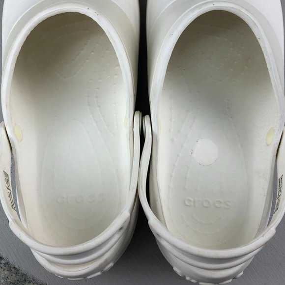 CROCS Women 9 White Mercy Convertible Slingback Professional Comfort Clogs - Picture 11 of 12